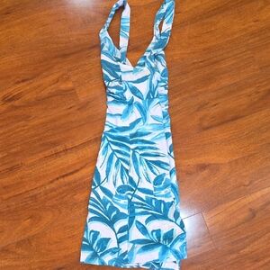 Tommy Bahama Dress in Blue Leaf Print